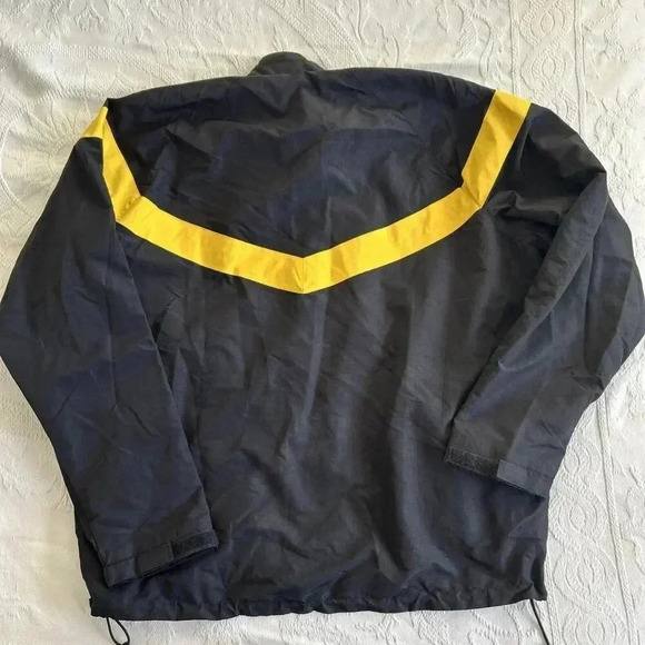 US Army Jacket Mens Large Black Yellow Windbreaker Track Coat Running Adult L - Picture 2 of 10